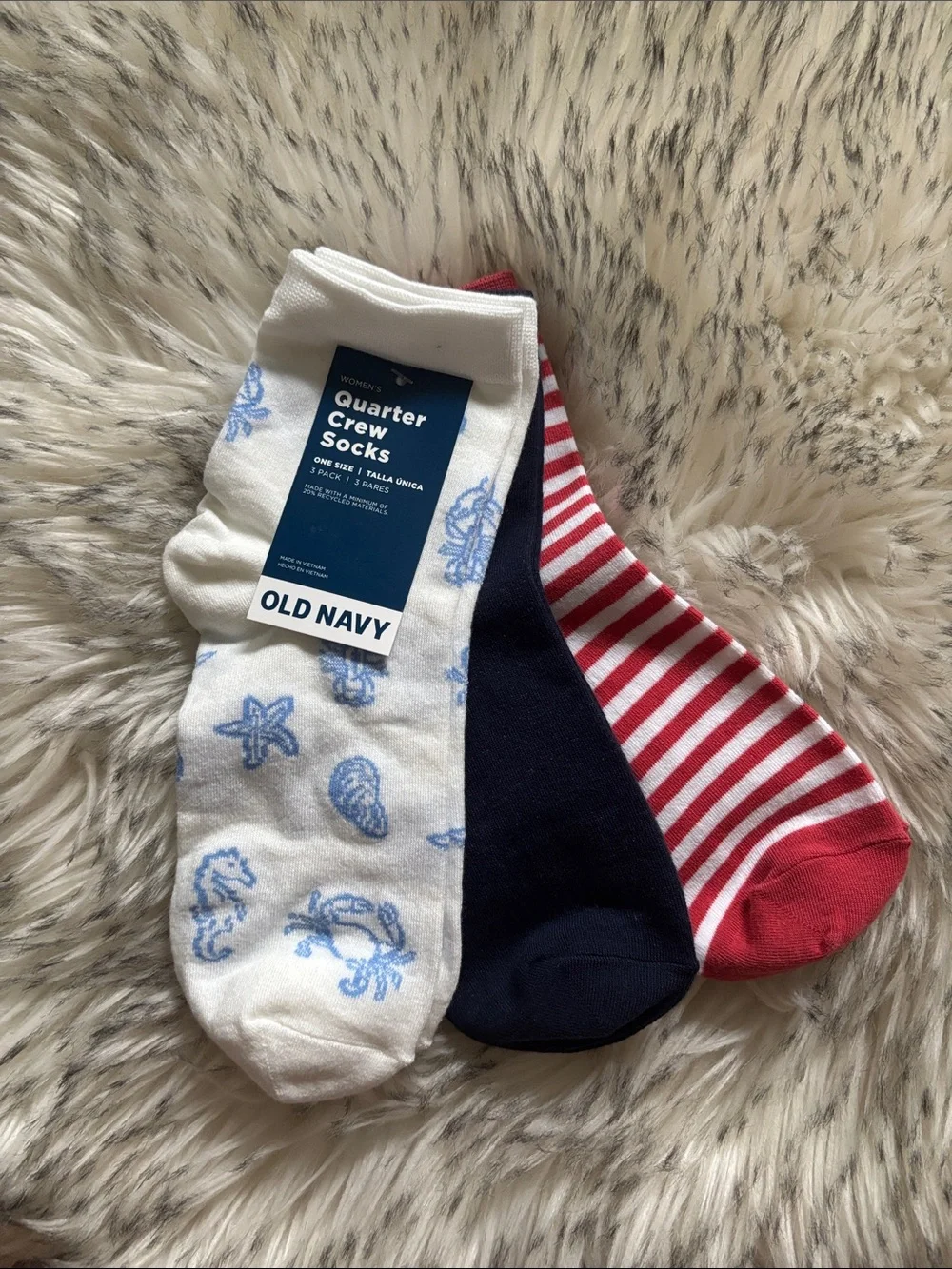 NWT 3 Old Navy Women’s Quarter Crew Socks